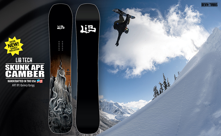 Lib Tech 2025-2026 Skunk Ape Camber Early Release Snowboard